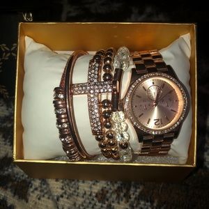 Rose Gold Watch+ Accessories